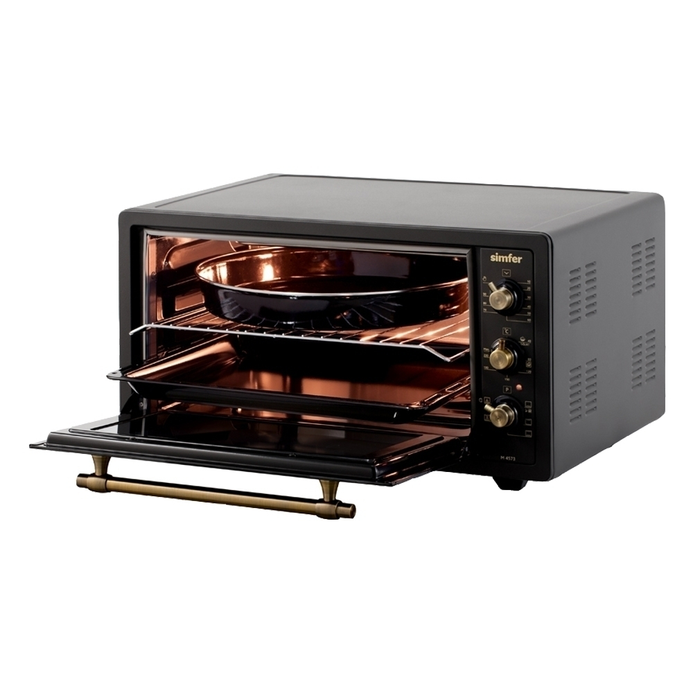 Мини-печь Simfer M4573 черно-золотистая