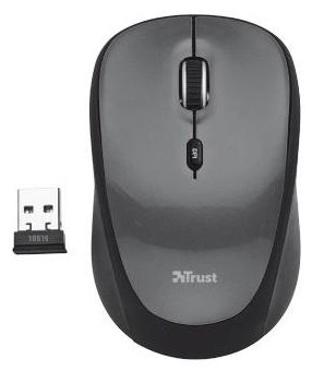 Мышь Trust Yvi Wireless Mini Mouse черный купить,0