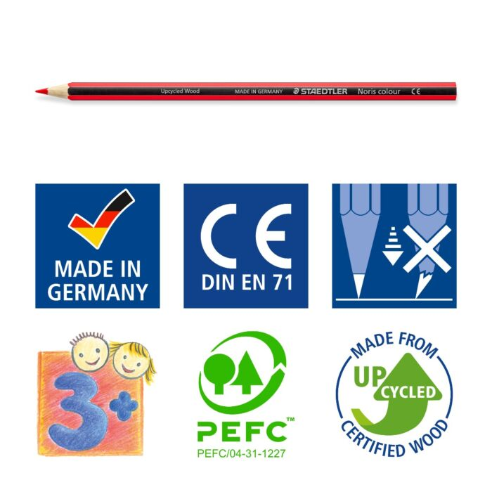 Карандаши цветные Staedtler Noris 24 шт 3 мм 185-M24 купить,NaN
