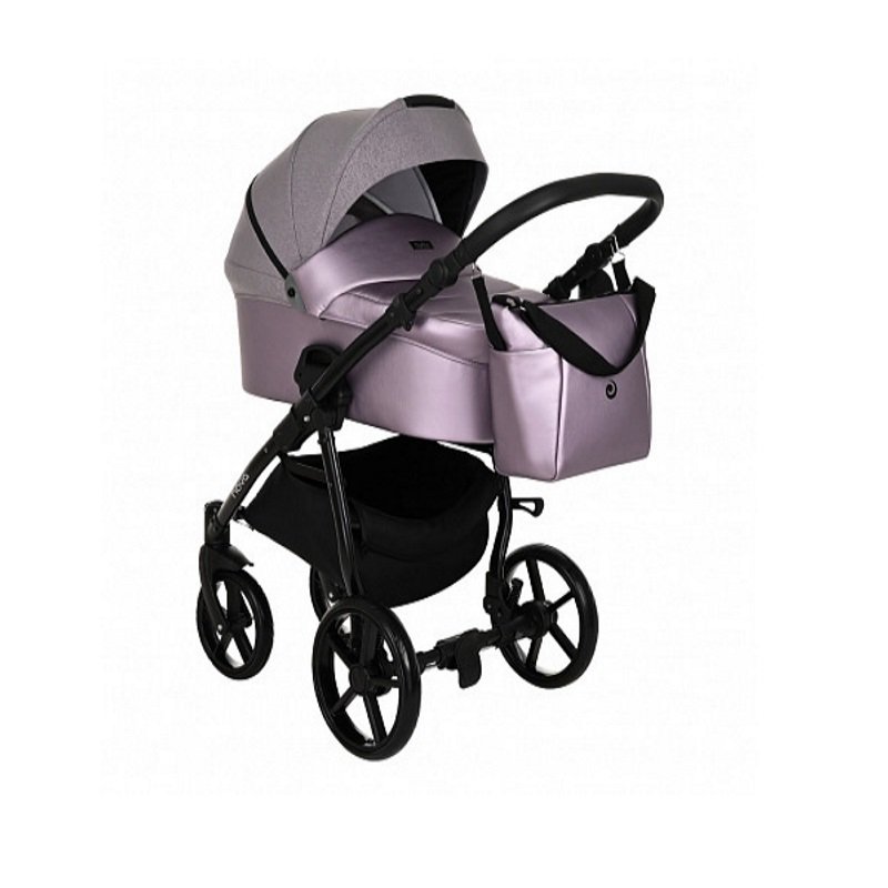 Коляска 2в1 Tutis Novo Кожа Lavender Metalic/Grey Reflective Print купить,NaN