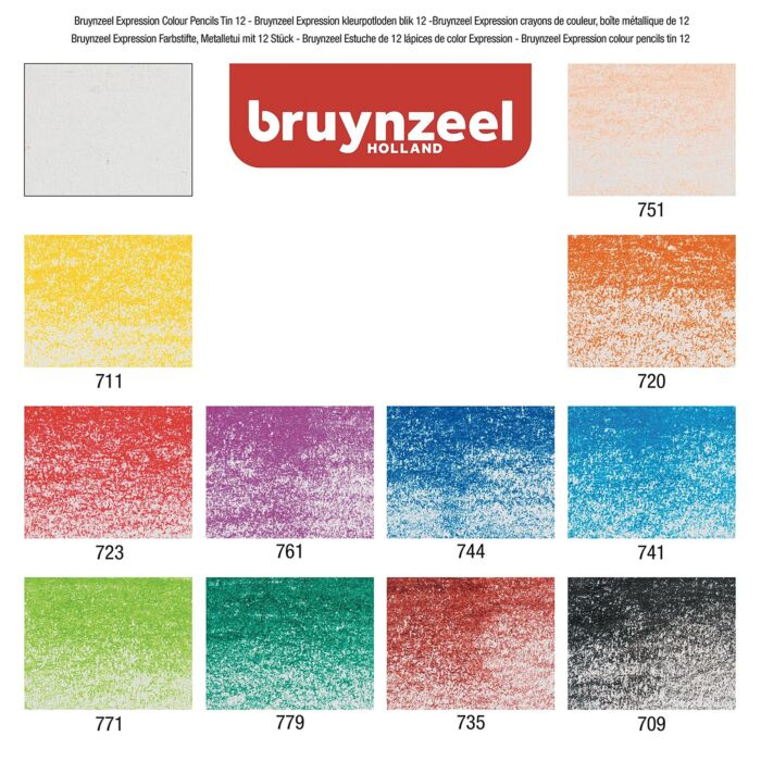 Карандаши цветные Bruynzeel 12 шт 3.3 мм 60312012 купить,0