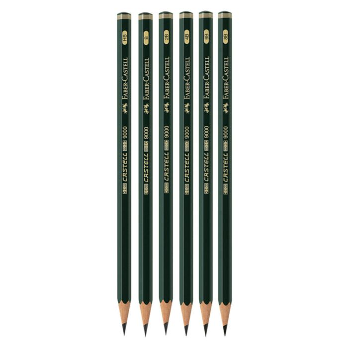 Карандаши художественные чернографитные Faber-Castell 9000 6 шт 3.8 мм 119063  купить,NaN