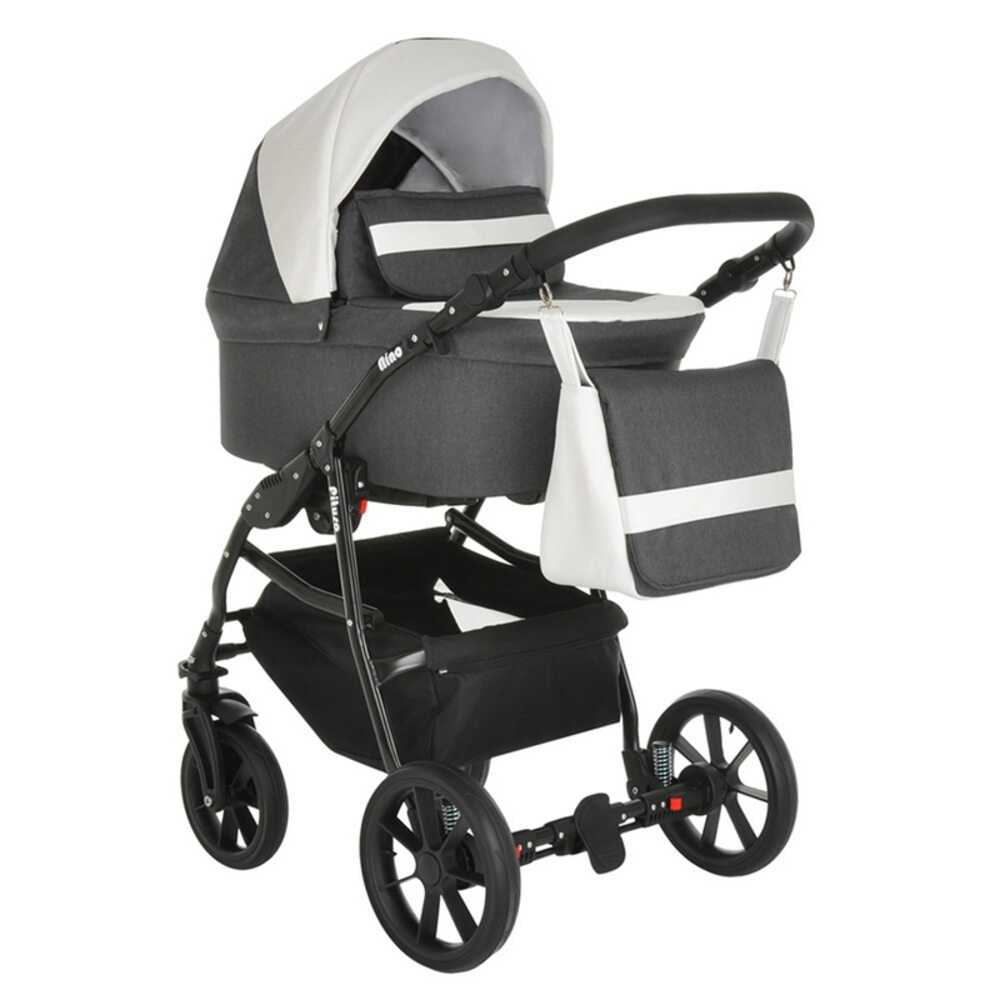Коляска 2в1 Pituso Nino Кожа Antracyt/White купить,NaN
