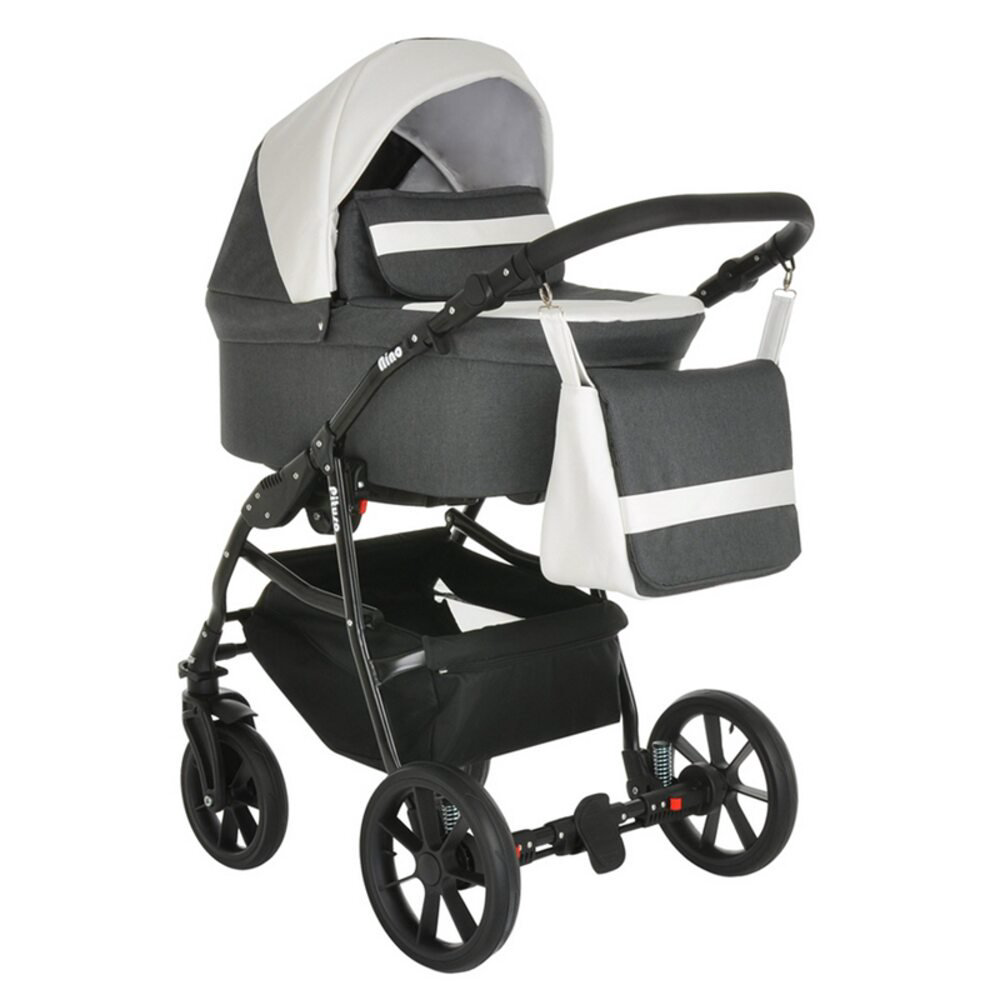 Коляска 2в1 Pituso Nino Кожа Antracyt/White купить,NaN