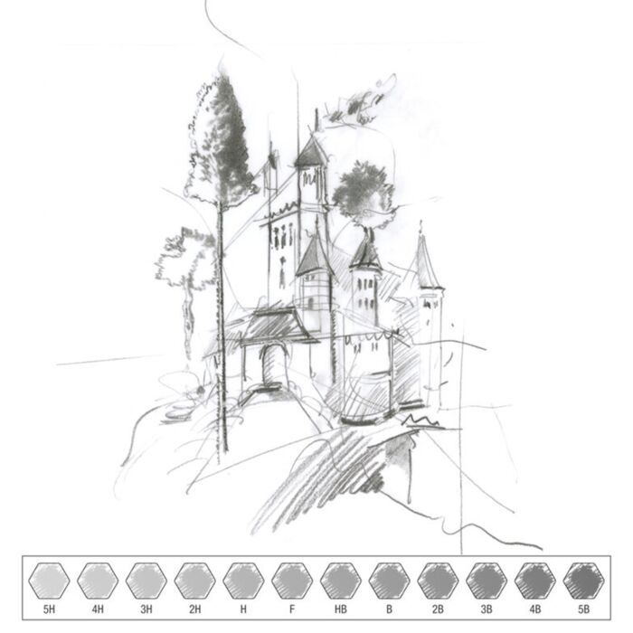 Карандаши художественные чернографитные Faber-Castell Castell 9000 Design Set 12 шт 5H-5B 119064 купить,0
