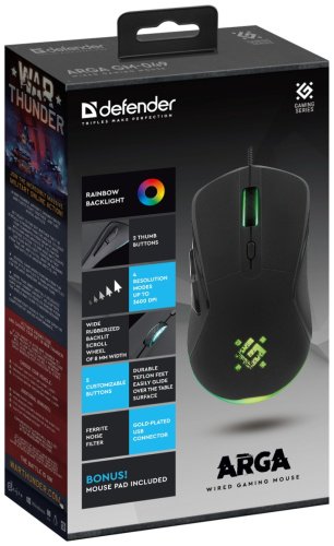 Мышь Defender Arga GM-049 52049 черный купить,0