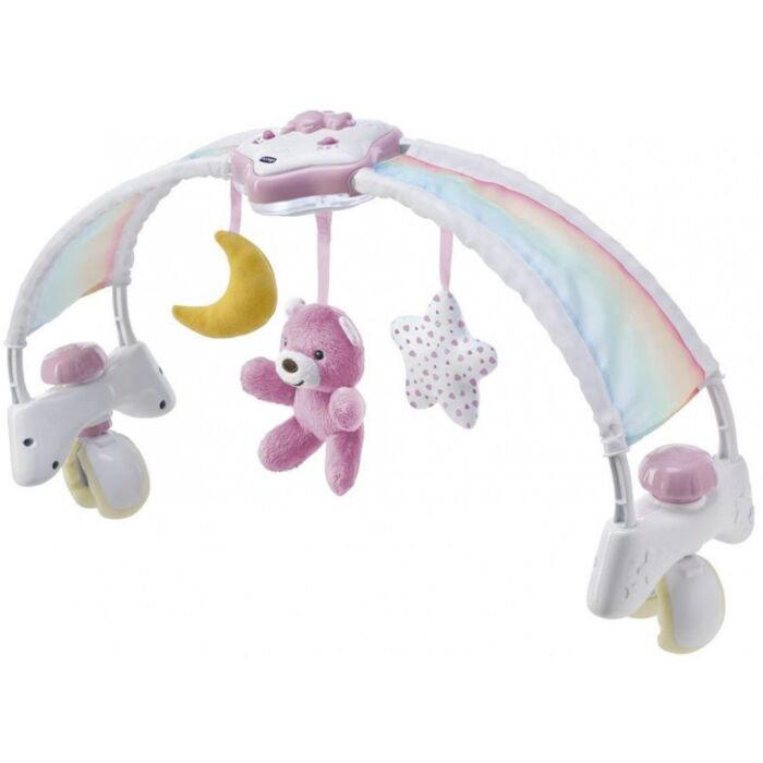 Развивающая игрушка Chicco дуга Радужное небо 0мес+ розовая купить,NaN