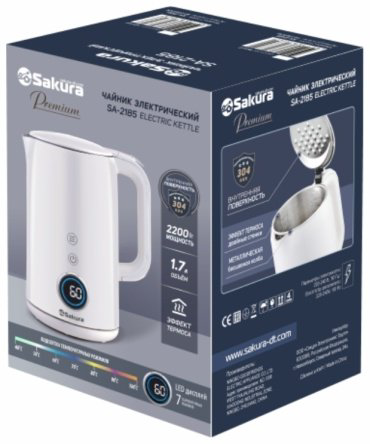 Электрочайник SAKURA SA-2185DW белый купить,NaN