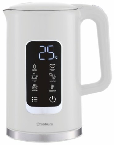Электрочайник SAKURA SA-2179DW Premium белый купить,NaN