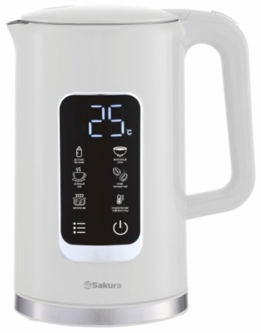 Электрочайник SAKURA SA-2179DW Premium белый купить,NaN