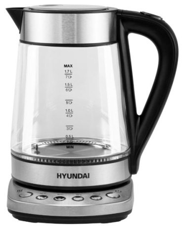 Электрочайник Hyundai HYK-G3026 серебристый купить,NaN