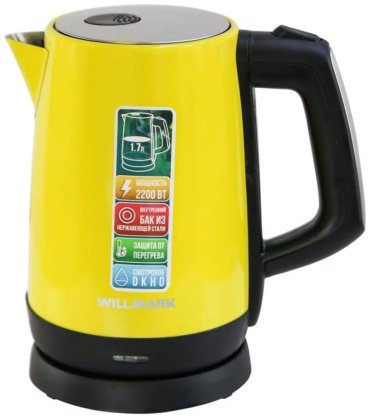Электрочайник Willmark WEK-1758S желтый купить,NaN