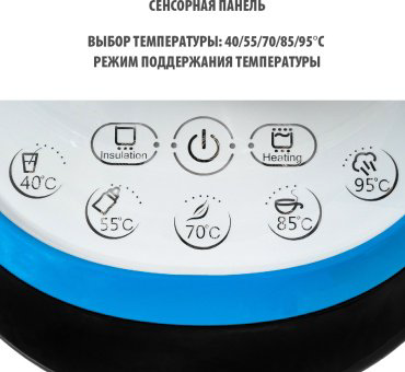 Электрочайник Pioneer KE820G черный, синий купить,21444