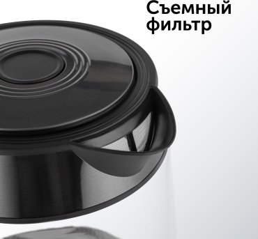 Электрочайник RED Solution Evolution RK-G20 черный, прозрачный купить,0