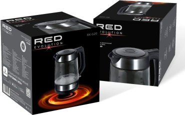 Электрочайник RED Solution Evolution RK-G20 черный, прозрачный купить,0