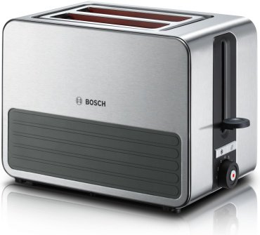Электрочайник Bosch TWK7S05 + тостер Bosch TAT7S25 стальной купить,0