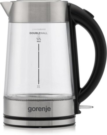 Электрочайник Gorenje K17GDWII серебристый купить,NaN