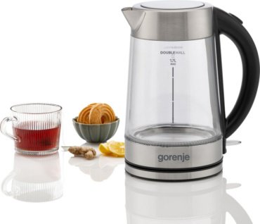 Электрочайник Gorenje K17GDWII серебристый купить,NaN
