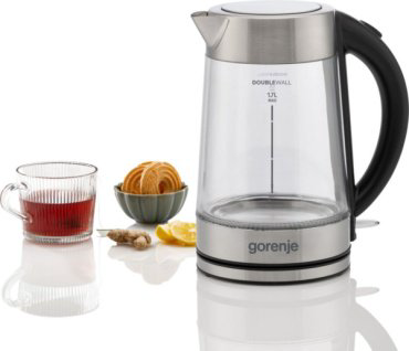 Электрочайник Gorenje K17GDWII серебристый купить,NaN