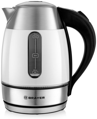 Электрочайник BRAYER BR1086 серый купить,NaN