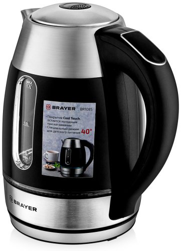 Электрочайник BRAYER BR1085 черный купить,NaN