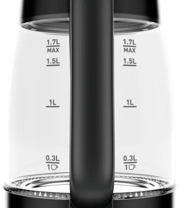 Электрочайник Tefal Glass KI840830 черный, прозрачный