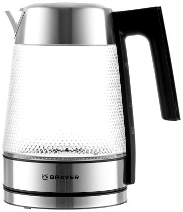Электрочайник BRAYER BR1079 черный, серый