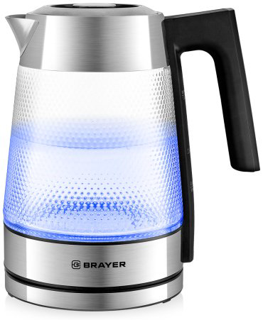 Электрочайник BRAYER BR1079 черный, серый купить,NaN
