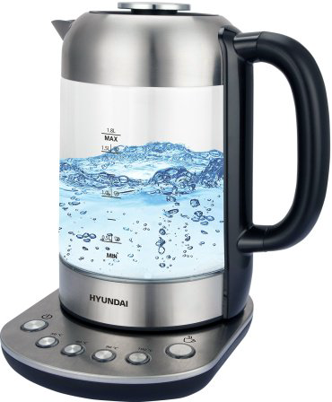 Электрочайник Hyundai HYK-G8407 стальной