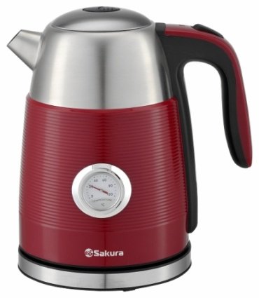 Электрочайник Sakura SA-2178R красный, стальной