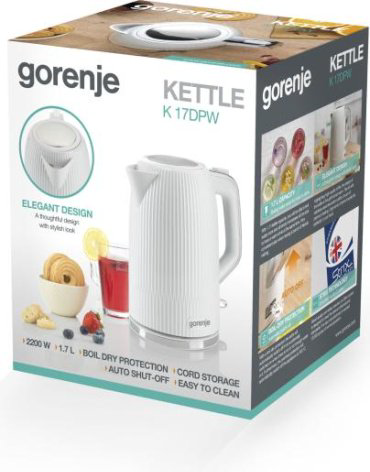 Электрочайник Gorenje K17DPW белый купить,16410