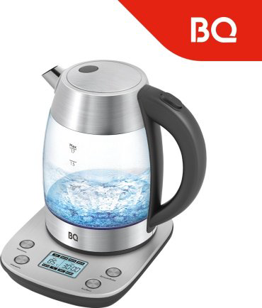 Электрочайник BQ KT1703G стальной, черный купить,NaN