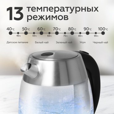 Электрочайник BQ KT1703G стальной, черный - ForteMarket Электрочайник BQ KT1703G стальной, черный купить,0