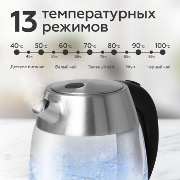 Электрочайник BQ KT1703G стальной, черный купить,NaN