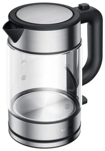 Электрочайник Xiaomi Electric Glass Kettle (BHR7490RU) черный, серебристый, прозрачный купить,NaN