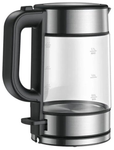 Электрочайник Xiaomi Electric Glass Kettle (BHR7490RU) черный, серебристый, прозрачный купить,0