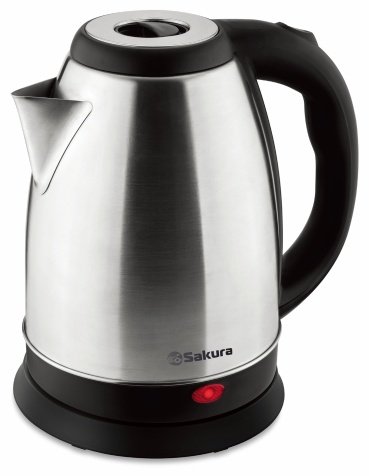 Электрочайник SAKURA SA-2136 стальной, черный