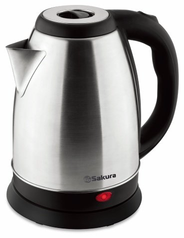 Электрочайник SAKURA SA-2136 стальной, черный