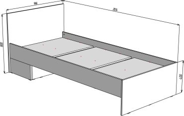 Кровать Мебель Азии Гармони 90x200см белый купить,58990