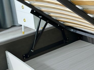 Кровать Мебель Азии Mia 200x140х102см серый купить,NaN