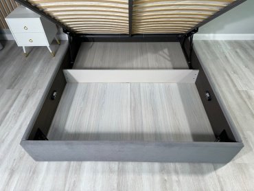 Кровать Мебель Азии Mia 200x120х102см серый