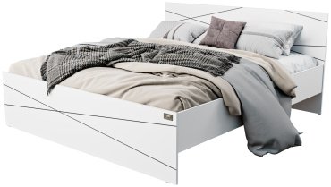 Кровать Мебель Азии Алиса Лайн 180x200см с матрасом белая купить,NaN