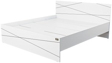 Кровать Мебель Азии Алиса Лайн 180x200см с матрасом белая купить,NaN