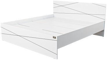Кровать Мебель Азии Алиса Лайн 180x200см с матрасом белая купить,NaN