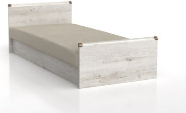 Кровать BRW Индиана JLOZ90 90x200см белая купить,NaN