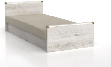 Кровать BRW Индиана JLOZ90 90x200см белая купить,NaN