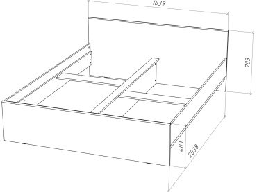 Кровать НК Мебель Stern 160x200см белый купить,NaN