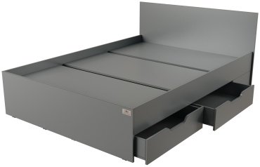 Кровать Мебель Азии Гармони 4 140x200см с матрасом серая