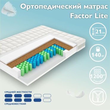 Матрас Vegas Factor Lite 140x200см трикотаж купить,NaN