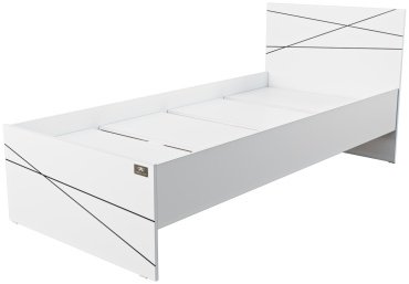 Кровать Мебель Азии Алиса Лайн 90x200см с матрасом белая купить,NaN